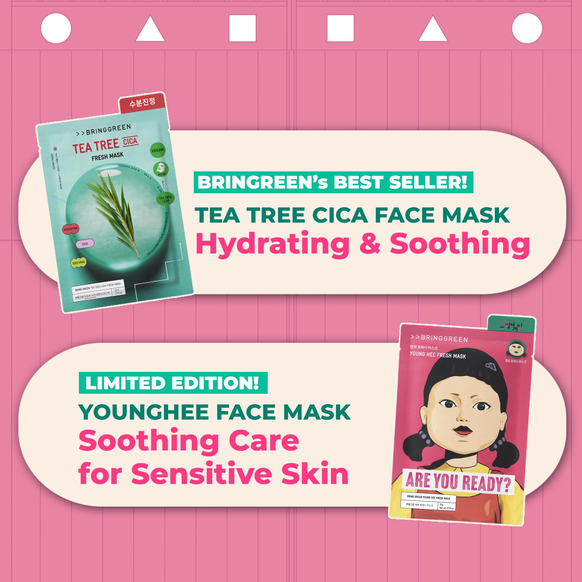 BRINGGREEN Tea Tree Cica & Young Hee Fresh Mask