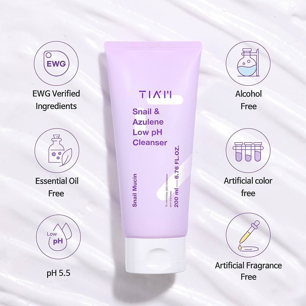 TIAM Snail Azulene Low pH Cleanser