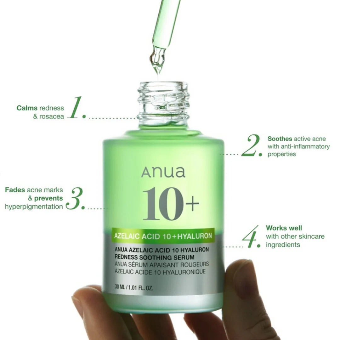 ANUA Azelaic Acid 10 + Hyaluron Redness Soothing Serum