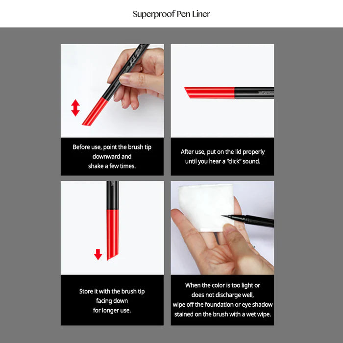 Clio Superproof Pen Liner Kill Black