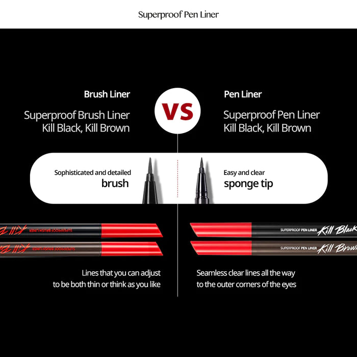 Clio Superproof Pen Liner Kill Black