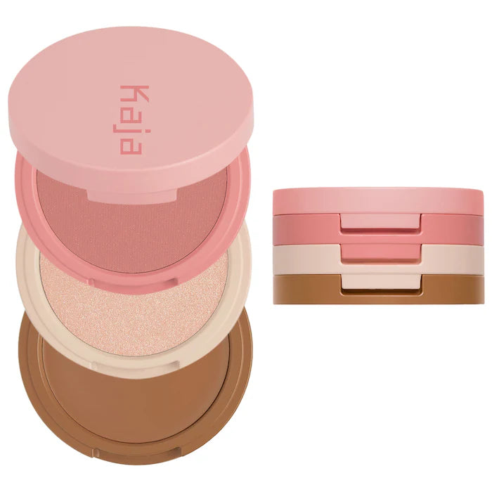 KAJA Face Bento Cream Bronzer, Powder Blush & Highlighter Sculpting Trio