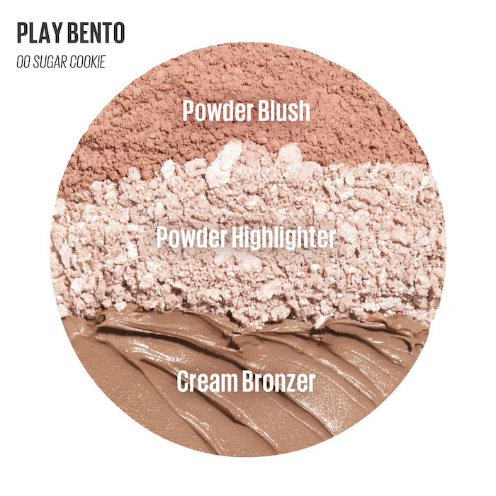 KAJA Face Bento Cream Bronzer, Powder Blush & Highlighter Sculpting Trio