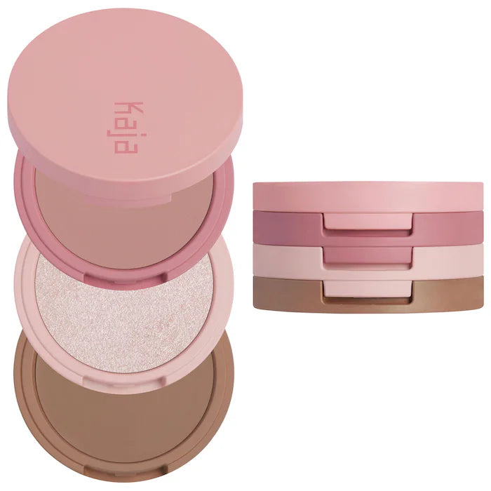 KAJA Face Bento Cream Bronzer, Powder Blush & Highlighter Sculpting Trio