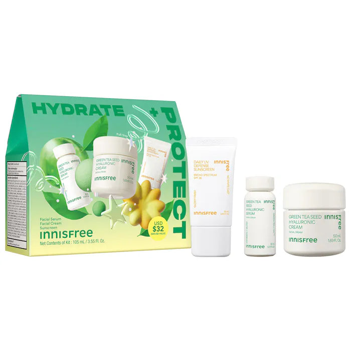 Innisfree- Hydrate + Protect Holiday Set with Hyaluronic Acid