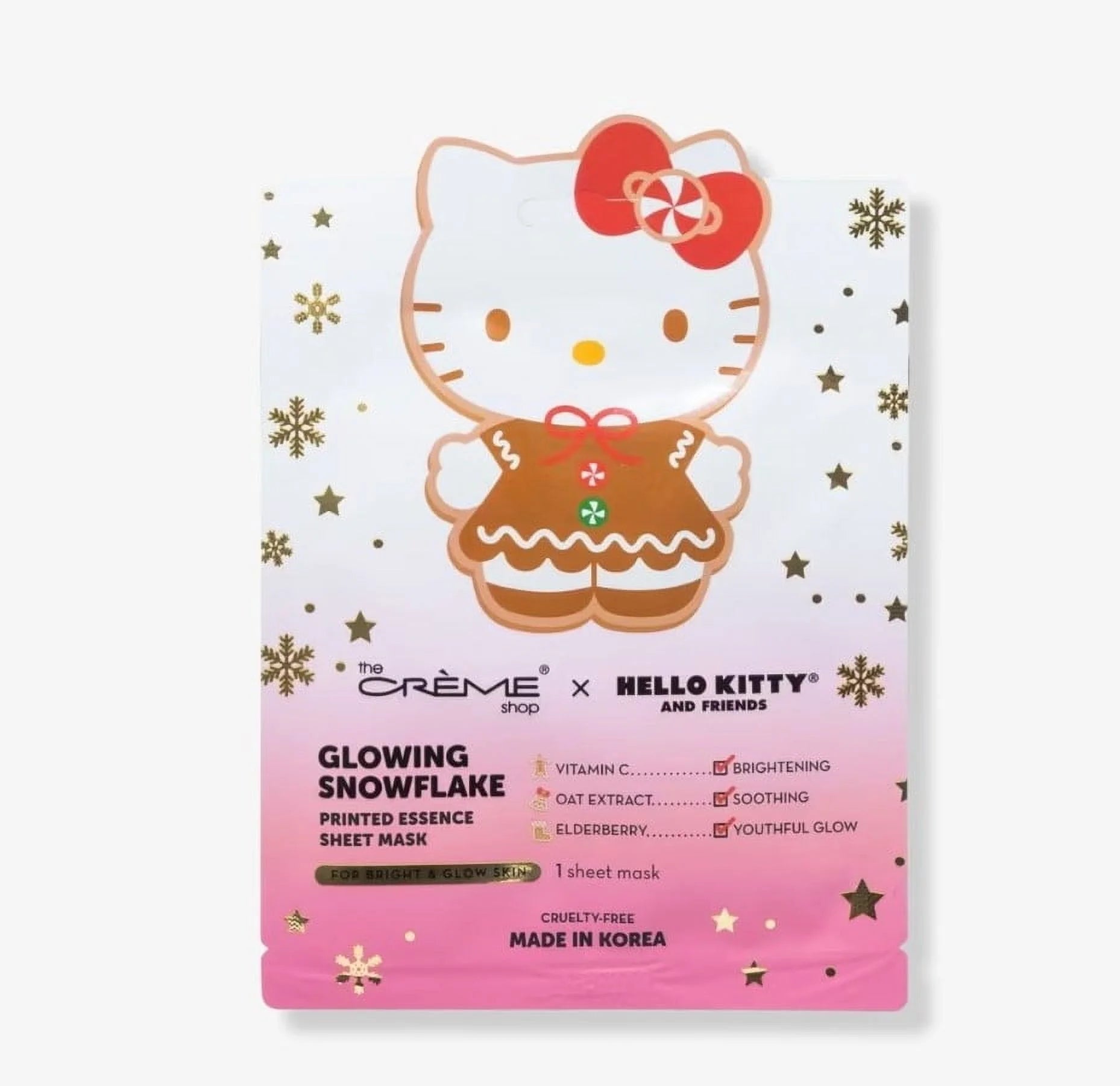 The Crème x Hello Kitty Glowing Snowflake Printed Essence Sheet Mask